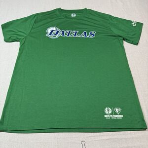 Dallas Mavericks Shirt Mens Extra Large Green Special Edition Mavs Vs Warriors